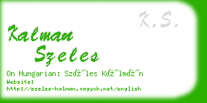 kalman szeles business card